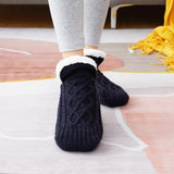 Gestrickte Hausschuhsocken Mit Fleecefutter Für Damen | Winter