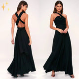 Elegantes Damenkleid Mit Schmetterlingsausschnitt | Maxi