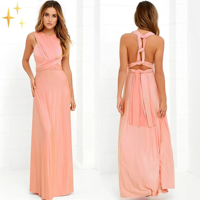 Elegantes Damenkleid Mit Schmetterlingsausschnitt | Maxi