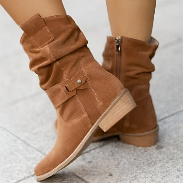 Stylische Stiefel Mit Schnallendetail Für Damen | Winter