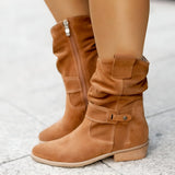 Stylische Stiefel Mit Schnallendetail Für Damen | Winter
