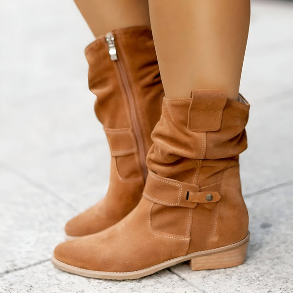 Stylische Stiefel Mit Schnallendetail Für Damen | Winter