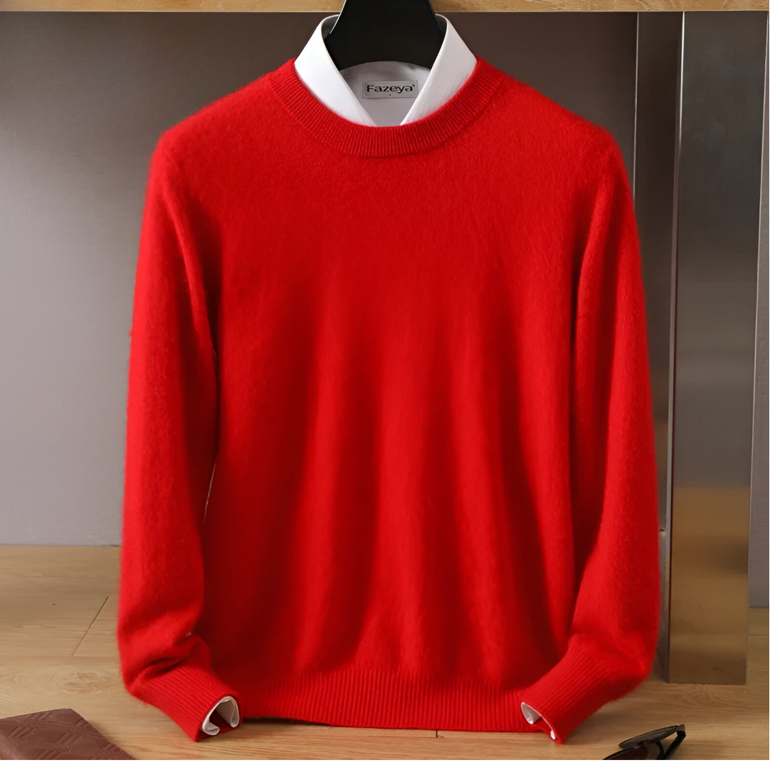 Herren Kaschmir O-ausschnitt Jacke Mit Langen Ärmeln | Winter