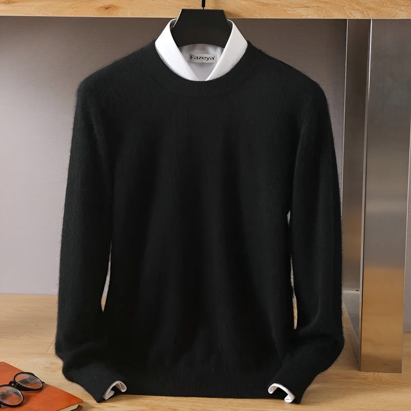 Herren Kaschmir O-ausschnitt Jacke Mit Langen Ärmeln | Winter