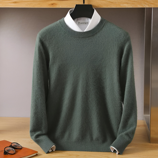 Herren Kaschmir O-ausschnitt Jacke Mit Langen Ärmeln | Winter