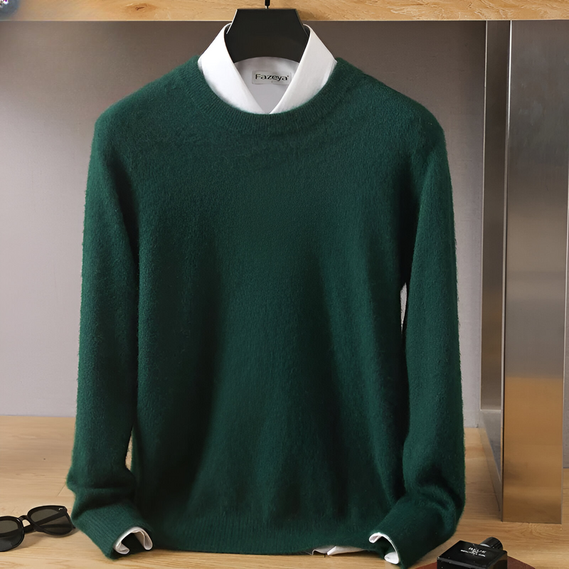 Herren Kaschmir O-ausschnitt Jacke Mit Langen Ärmeln | Winter