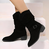 Stylische Stiefel Mit Schnallendetail Für Damen | Winter
