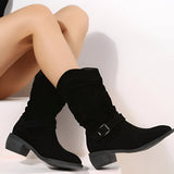 Stylische Stiefel Mit Schnallendetail Für Damen | Winter