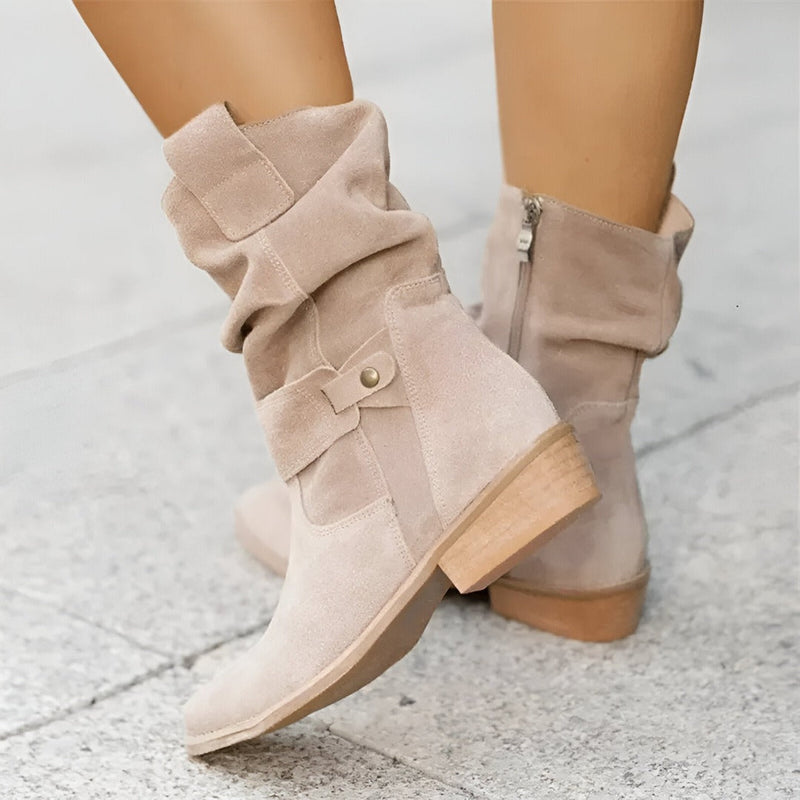 Stylische Stiefel Mit Schnallendetail Für Damen | Winter