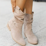Stylische Stiefel Mit Schnallendetail Für Damen | Winter