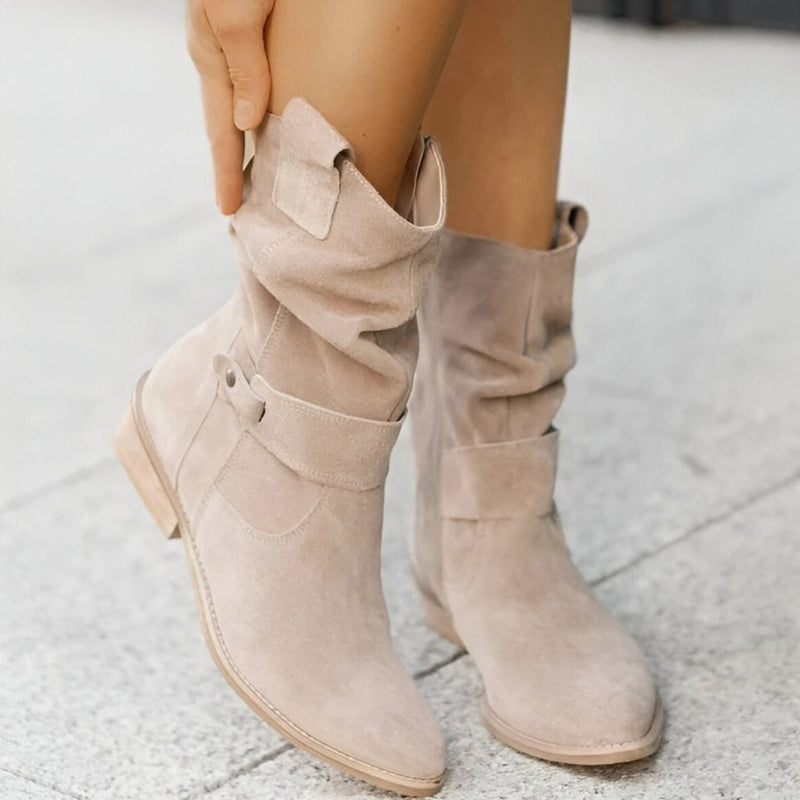 Stylische Stiefel Mit Schnallendetail Für Damen | Winter