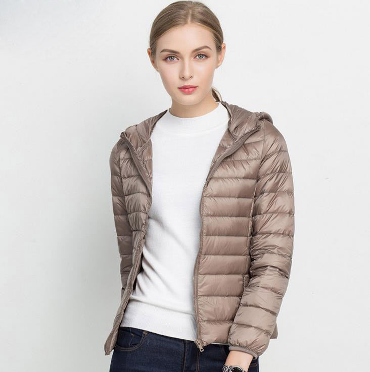 Daunenjacke Mit Reißverschluss Für Damen | Winter