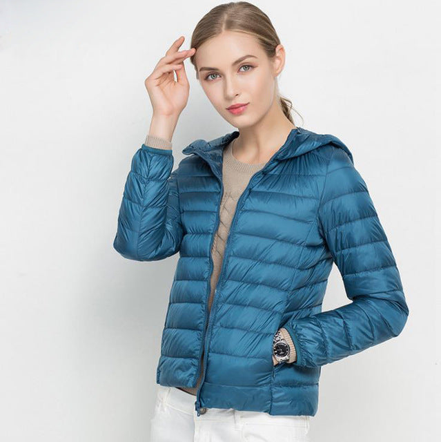 Daunenjacke Mit Reißverschluss Für Damen | Winter
