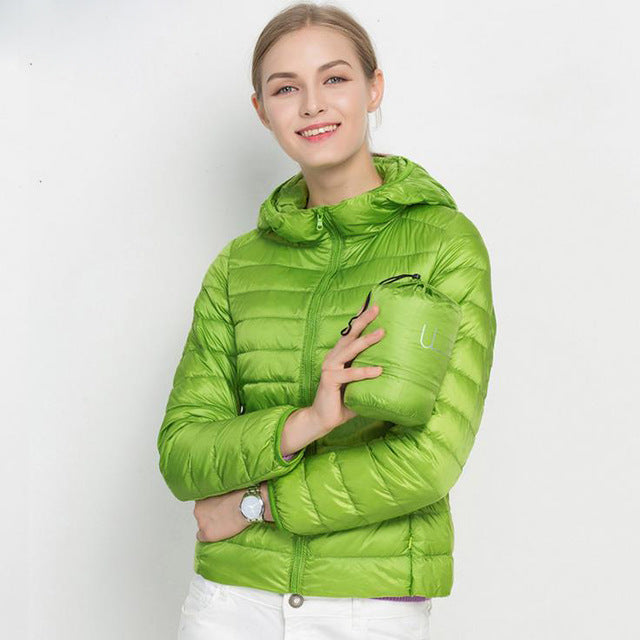 Daunenjacke Mit Reißverschluss Für Damen | Winter