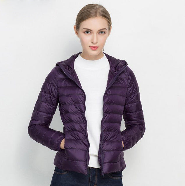 Daunenjacke Mit Reißverschluss Für Damen | Winter