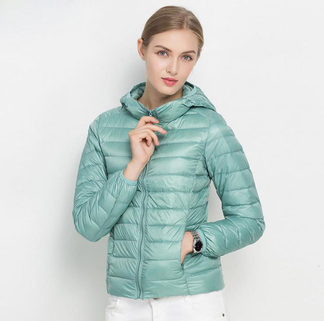Daunenjacke Mit Reißverschluss Für Damen | Winter
