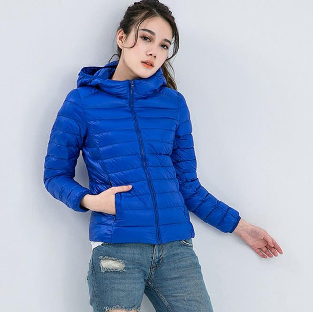 Daunenjacke Mit Reißverschluss Für Damen | Winter