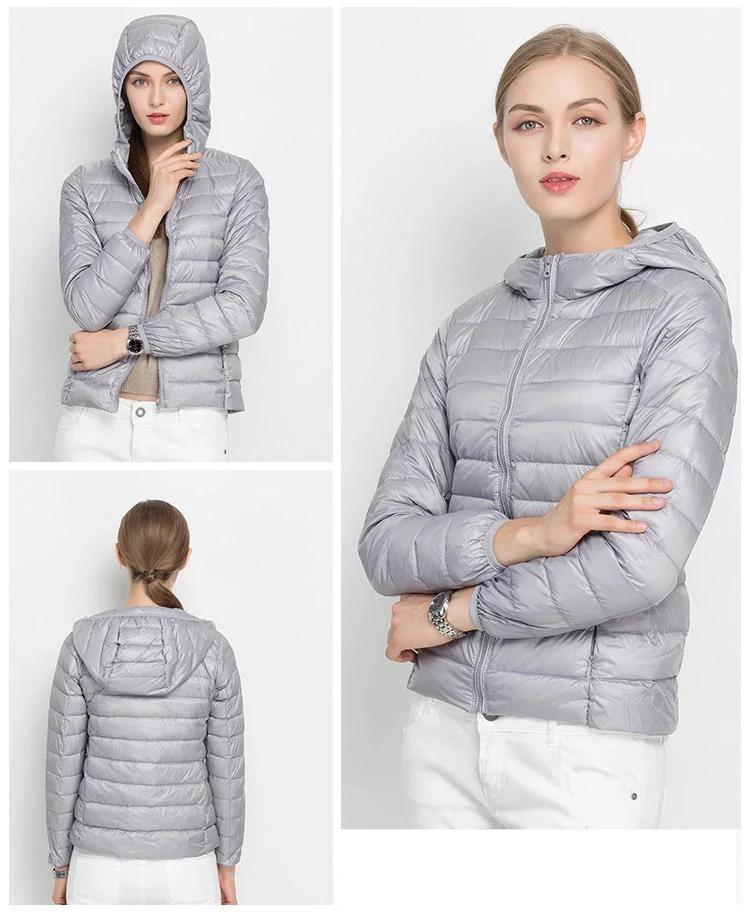 Daunenjacke Mit Reißverschluss Für Damen | Winter
