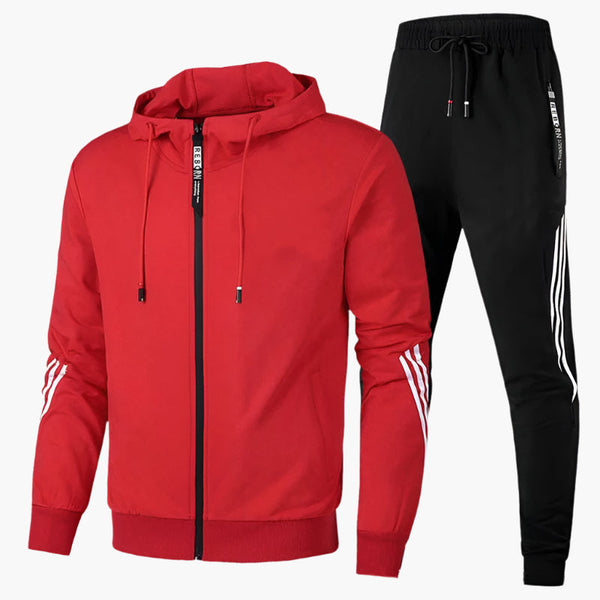 Stylisches Herren-Trainingsanzug-Set Mit Reißverschluss | Mit Tasche