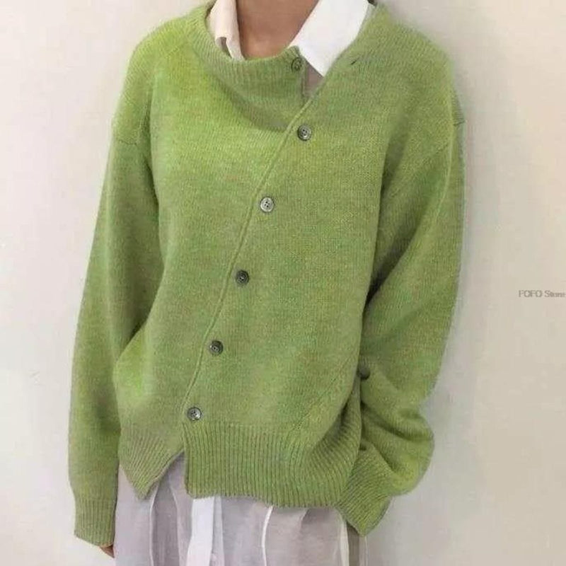 Lässige Kaschmirjacke Für Damen Mit Knopfdetails | Langarm