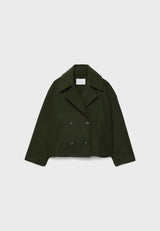 Kurze Damenjacke | Knopfdetail
