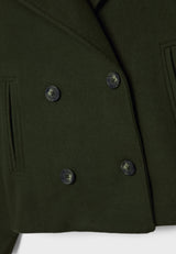 Kurze Damenjacke | Knopfdetail