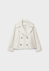 Kurze Damenjacke | Knopfdetail