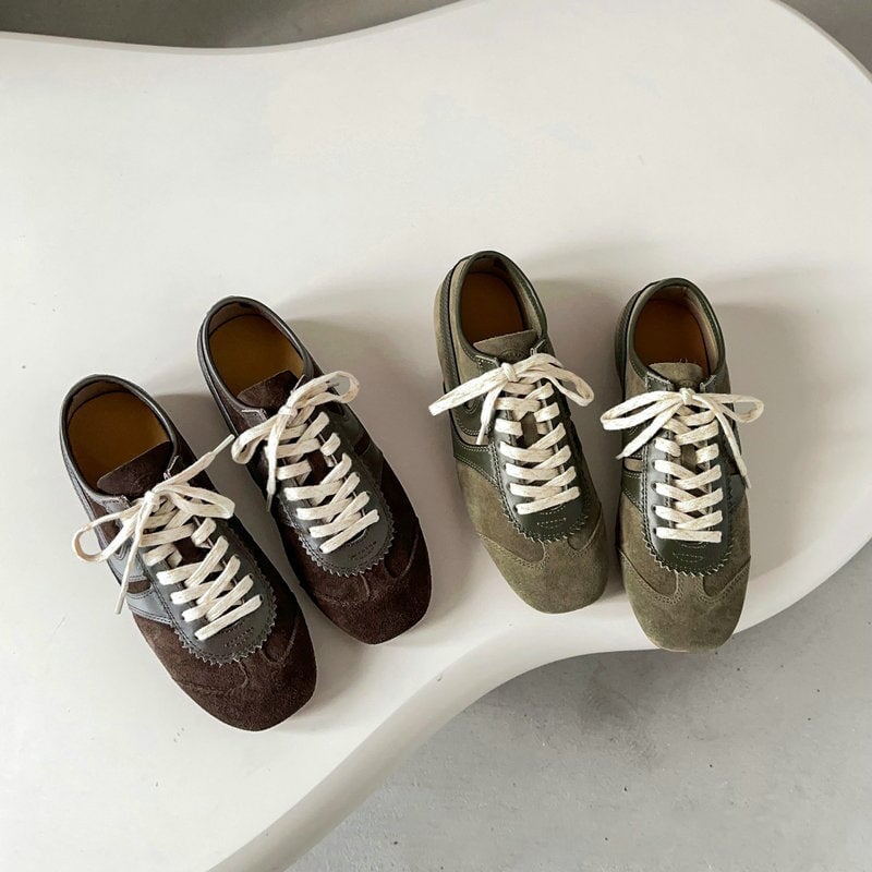 Damen Plateau Sneaker | Schnürschuhe Flache Sohle Alltag