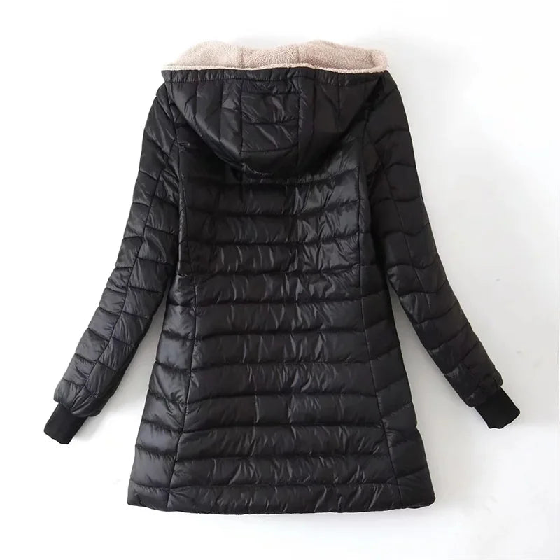 Damen Loose Fit Daunenjacke Mit Kapuze | Lässig