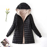 Damen Loose Fit Daunenjacke Mit Kapuze | Lässig