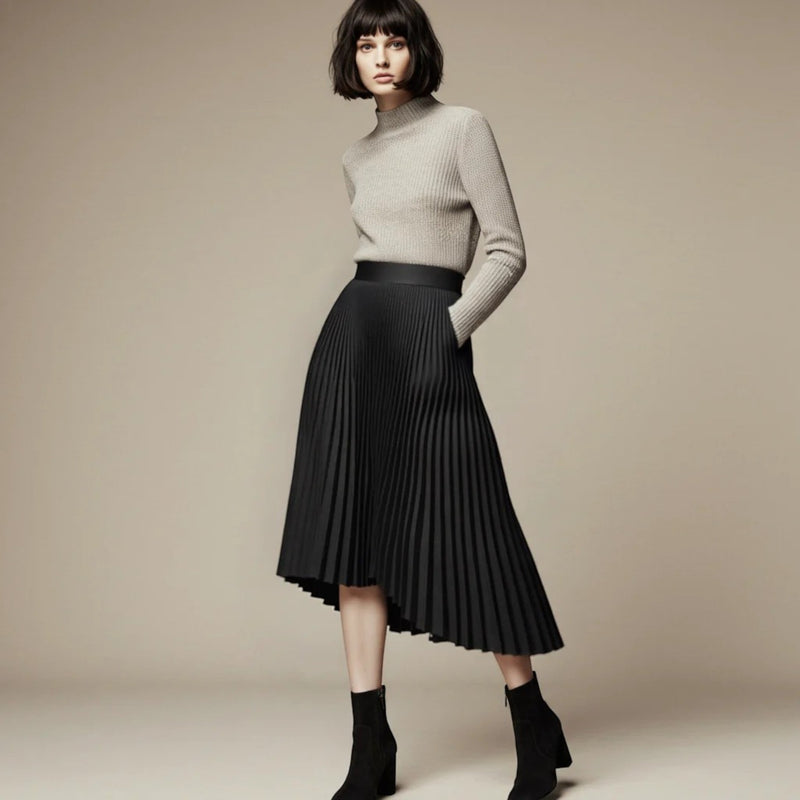 Eleganter Rock Mit Hoher Taille Für Frauen | Midi