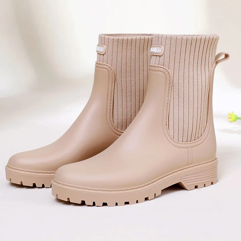 Damen Stiefeletten | Strickbund
