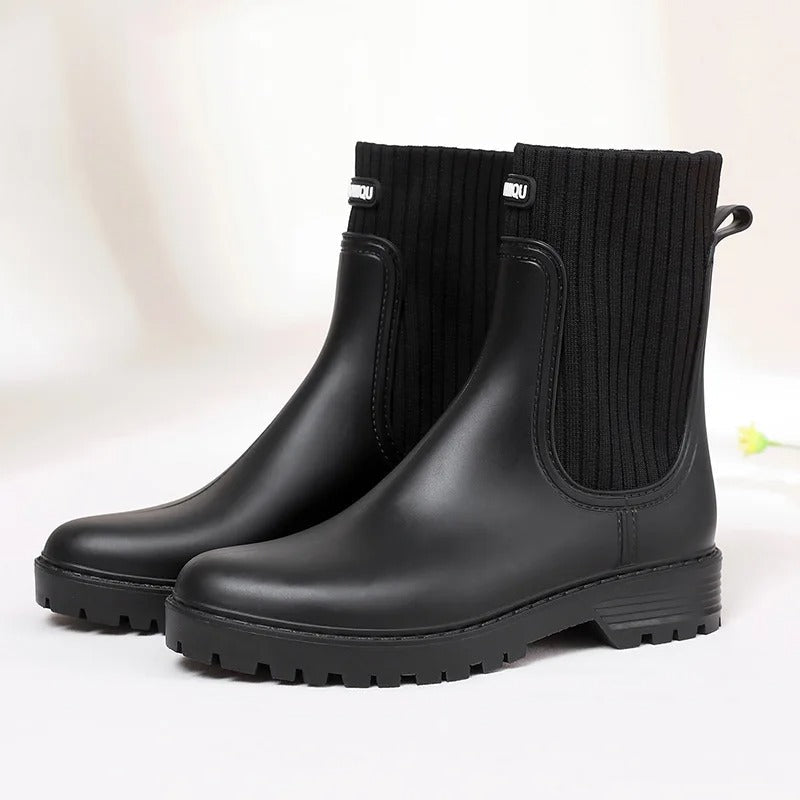 Damen Stiefeletten | Strickbund