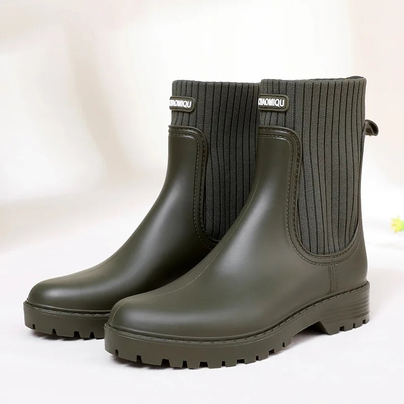 Damen Stiefeletten | Strickbund