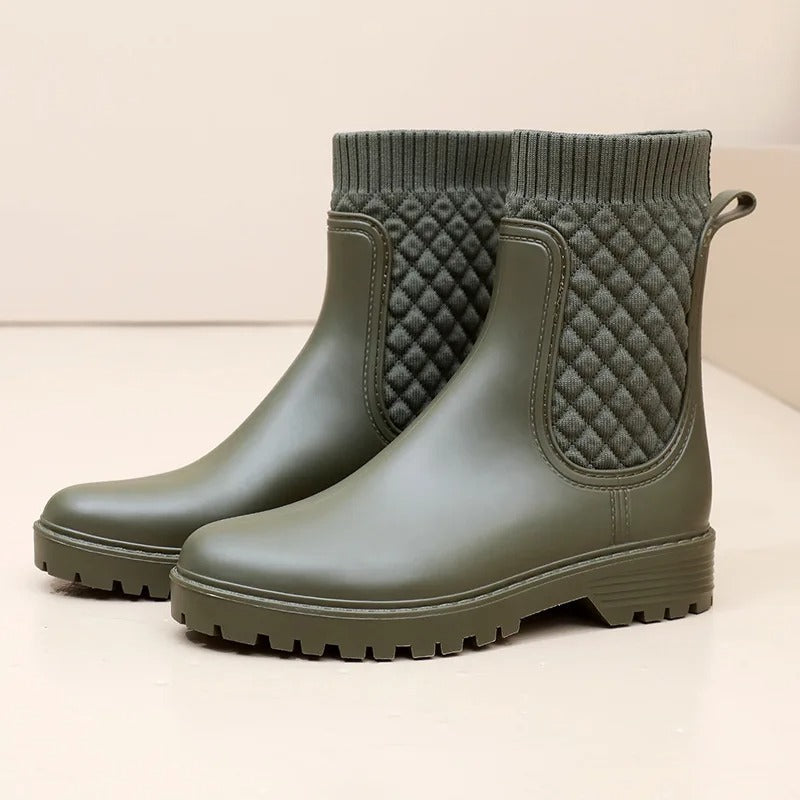 Damen Stiefeletten | Strickbund