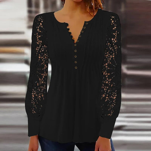 Gena -  Langärmelige Bluse Elegant und gemütlich