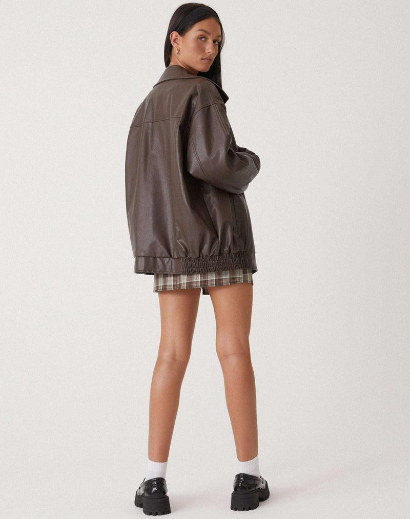 Übergroße Lederjacke Mit Langen Ärmeln Für Damen | Herbst
