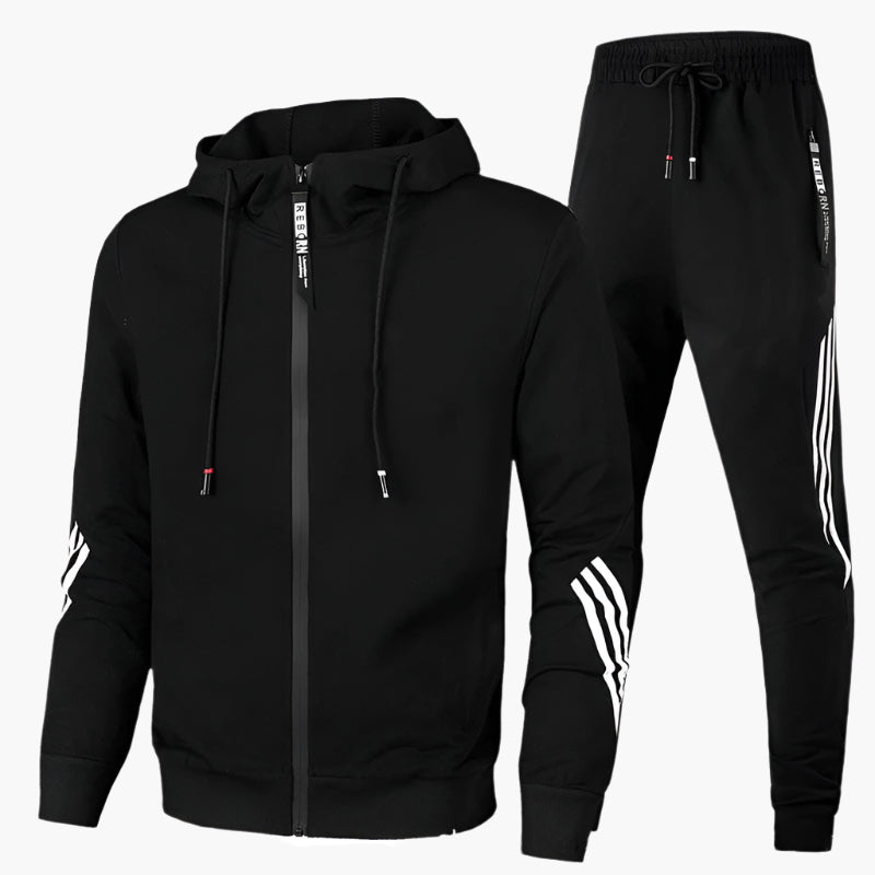 Stylisches Herren-Trainingsanzug-Set Mit Reißverschluss | Mit Tasche