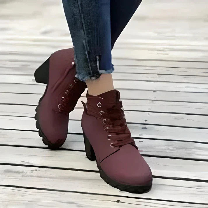 Trendige Damen Stiefeletten | Reißverschluss