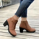Trendige Damen Stiefeletten | Reißverschluss