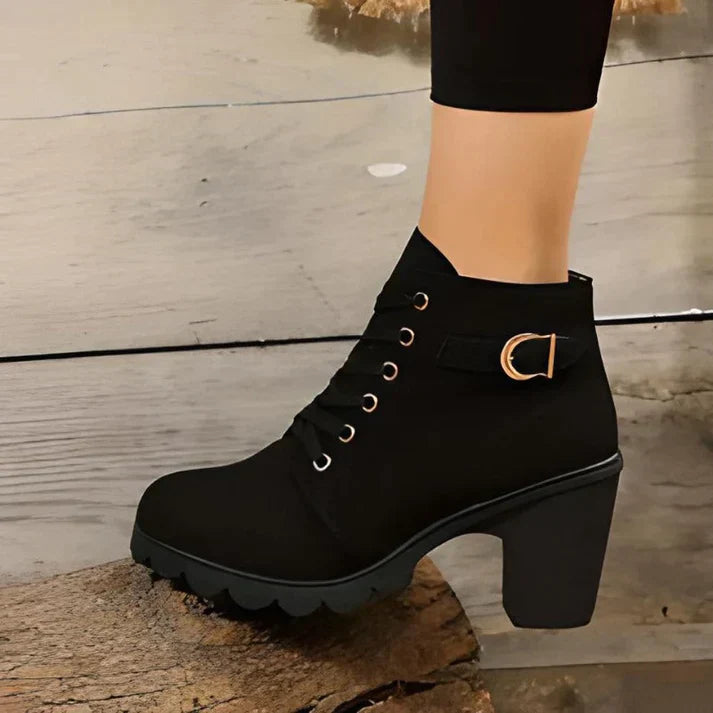 Trendige Damen Stiefeletten | Reißverschluss