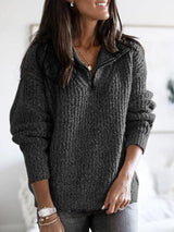 Manika - Oversize-Pullover mit Reißverschluss