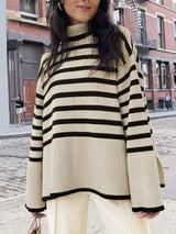 Milena - Gestreifter Rollkragenpullover
