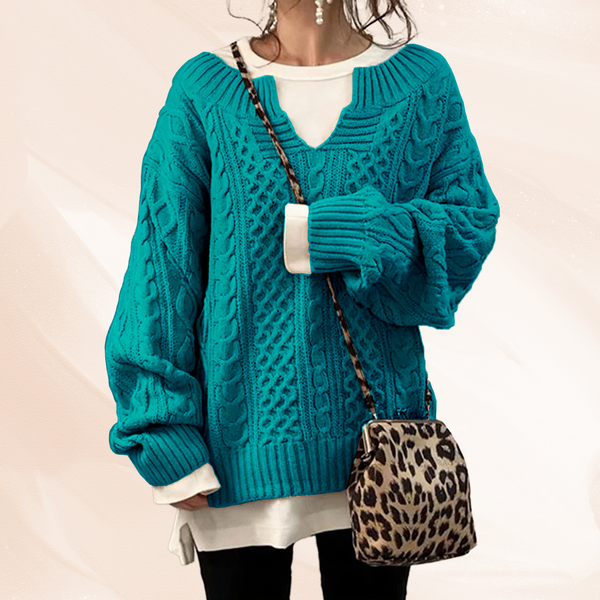 Manea - Lässiger Strickpullover mit Zopfmuster