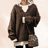 Manea - Lässiger Strickpullover mit Zopfmuster