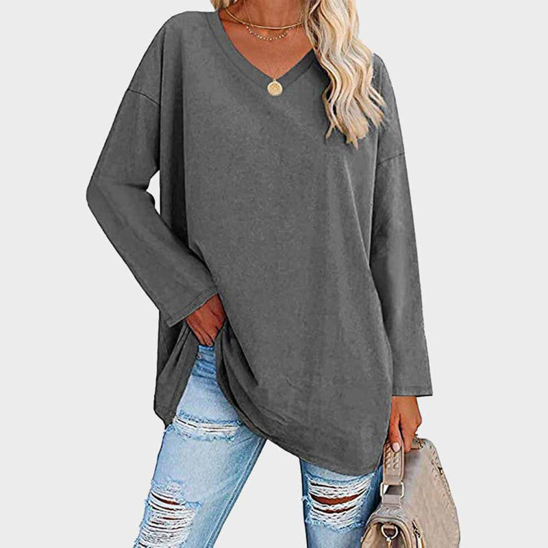 Emilia - Elegante Lange Ärmel T-shirt