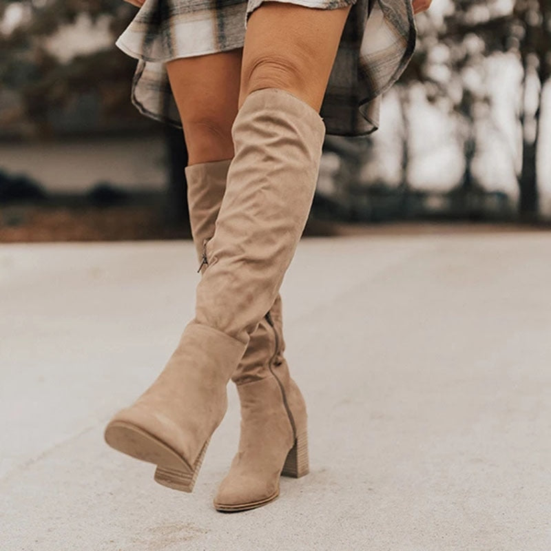 Edith - Hochhackige Kniestiefel Für Frauen