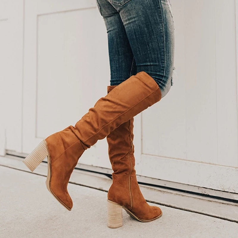 Edith - Hochhackige Kniestiefel Für Frauen