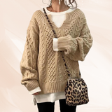 Manea - Lässiger Strickpullover mit Zopfmuster