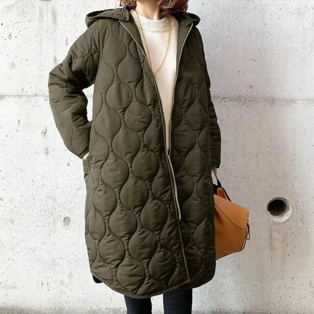Elfrea - Lässiger Parka-Mantel mit Kapuze